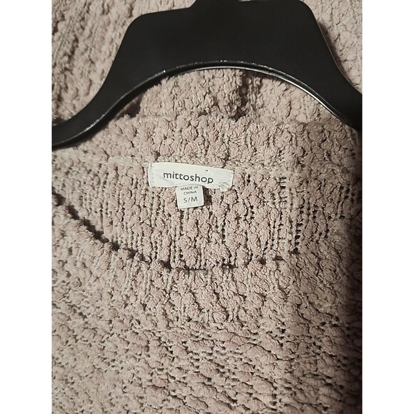 Mittoshop Women’s S/M Beige Popcorn Knit Sweater Soft Textured Long Sleeve Top - Picture 5 of 7